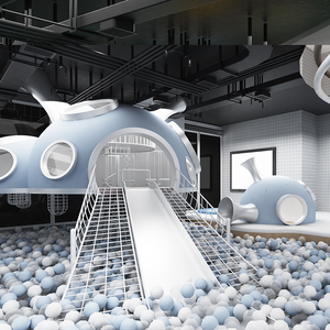 Ensemble d'aire de jeux intérieure interactive avec <span class=keywords><strong>cadre</strong></span> d'escalade Centre de jeu labyrinthe souple Piscine de sable et balles pour enfants - Product Image 3