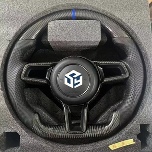 Volante de Alcantara Negro para Porsche <span class=keywords><strong>Macan</strong></span>, Taycan, Cayman, Boxster, Carrera 997, 911, 991, 987, 996, 718, Panamera, <span class=keywords><strong>Cayenne</strong></span> - Product Image 1