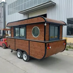 Camión de comida móvil del remolque del restaurante de la calle del diseño popular con la cocina completa