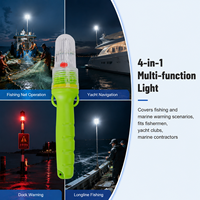 Balise de signalisation LED universelle alimentée par piles AA - Marqueur de filet de pêche portable et attracteur de calmar pour équipement marin