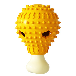 Juguete para Perro con Forma de Pierna de Pollo Frito, con Sonido y Dispensador de Golosinas, Tamaño Mediano, para Limpieza Dental, Duradero e Interactivo - Product Image 3