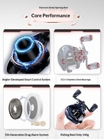 Moulinet de pêche DC Water Drop Reel pour gaucher avec frein électronique intelligent, silencieux, pour la pêche aux leurres, en métal, pour micro-objets, universel, longue portée