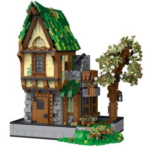 Mork 033033 1872 PCS 3d <b>Diy</b> Medieval Architecture Bistro Mini Bricks House Building Blocks <b>Sets</b> - Product Image 1