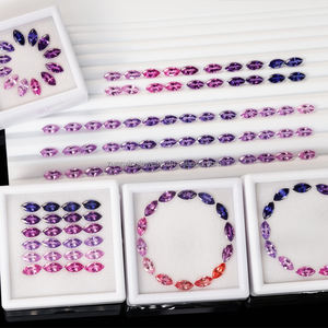 <span class=keywords><strong>Marquis</strong></span> coupe laboratoire ensemble saphir arc-en-ciel Bracelet collier bague avec petites pierres précieuses en vrac assorties spéciales - Product Image 6