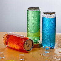 Vente en gros de canettes en plastique transparentes pour desserts, jus, thé au lait, boissons vides, canettes en PET avec couvercle en aluminium