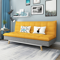 Sofá Cama para Sala de Estar, Diseño Simple, 1.2 m de Ancho, Sofá Cama Plegable, Sofá de Pared de 3 Plazas con Patas de Metal