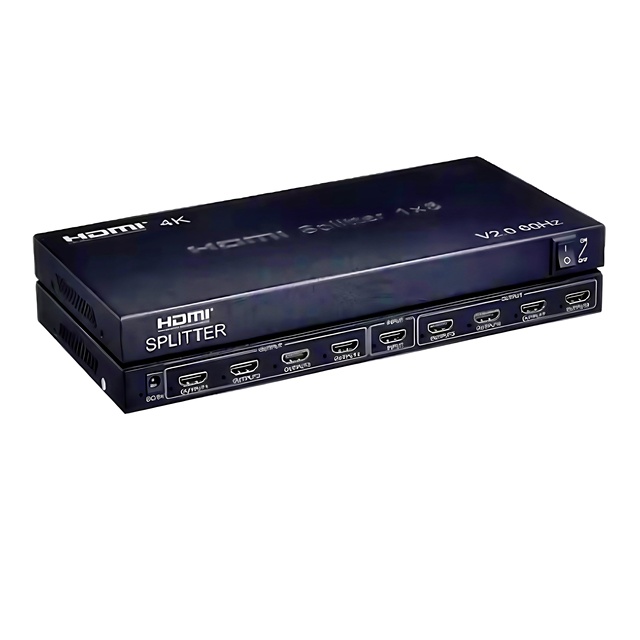 4K 1X8 HDTV Splitter  4Port Splitter for HDMI 8 Port One in 8 Out for PS4 Camera Laptop PC to TV Monitor Multiple Display