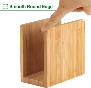 Bambus-Serviettenhalter für Tische, Freistehender Tisch-Serviettenspender, Holz-Serviettenhalter-Ständer - Product Image 4