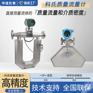 Coriolis Mass Flow Meter Stainless Steel Flange Liquid 0100000mh Accuracy +/-0.1% For Diesel Gasoline Gas Density Measurement - Product Image 4