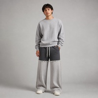 Pantalon de survêtement ample pour homme, coupe large, en molleton colorblock personnalisé
