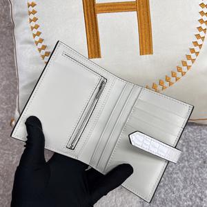 Cartera de Cuero de Cocodrilo Genuino de Lujo para Hombre y Mujer, Personalizable, Corta, con Tarjetero y Bolsillo con Cremallera, OEM ODM - Product Image 2