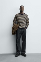 A/W 2026 Vente en gros Pull à col rond à rayures marbrées pour hommes