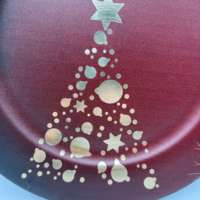 Assiette de présentation de 13 pouces pour fêtes, vente en gros, décoration de mariage, assiettes de décoration de mariage, assiette en PP, assiette en plastique pour Noël