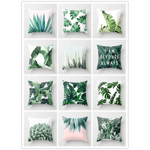 Роскошный Современный Креативный Печатный 100% полиэстеровый моющийся чехол для подушки с растительным узором домашний Декор Офисная Автомобильная подушка Прямая - Product Image 2
