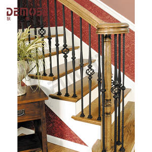 Cổ wrought sắt đúc sẵn cầu thang lan can lan can cho trong nhà dân cư ban công boong hiên biệt thự vật liệu gỗ - Product Image 5