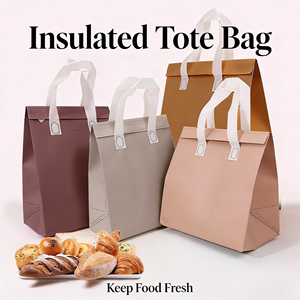 Sac isotherme jetable personnalisé de haute qualité, écologique, en non-tissé, pour la restauration, les aliments froids, les gâteaux, les sandwichs, les collations, le pain - Product Image 2