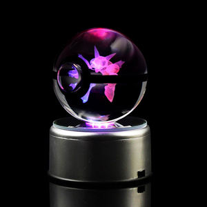 Alakazam K9 3 डी लेजर उत्कीर्ण क्रिस्टल ग्लास पोकबॉल 3 डी लेजर कट क्राफ्ट - Product Image 1