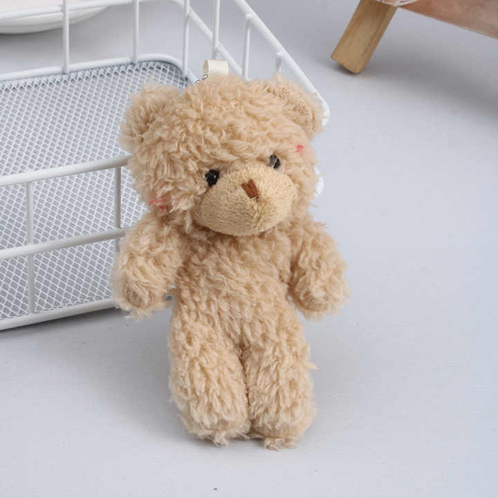 Cute Soft Mini Toy Plush Teddy Bear Keychain Fashion Small Size Stuffed ...