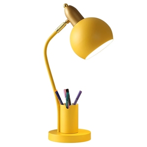 Lampe de bureau LED simple en fer forgé style nordique, protection oculaire, porte-stylo métallique, pour salon, chambre, maison - Product Image 1