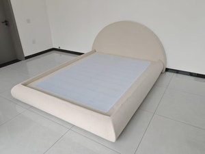 <span class=keywords><strong>Letto</strong></span> di Alta Qualità con Testiera Rotonda Imbottita in <span class=keywords><strong>Tessuto</strong></span>, <span class=keywords><strong>Letto</strong></span> Morbido <span class=keywords><strong>Matrimoniale</strong></span>, Queen o King Size per Hotel e Appartamenti - Product Image 4