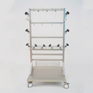 Carrello Portaoggetti Portatile JQ-051A1 per Accessori Chirurgici, in Acciaio Inox 304 con Ruote e Cestello per Ospedali - Product Image 3