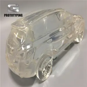 Modèle de voiture, 1 pièce d'acrylique transparent, élaborée CNC, PMMA 3D, programmation rapide