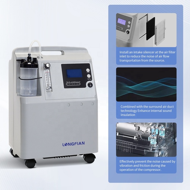 Longfian JAY-5AW Electric 93% Oxygen Concentrator 5L Large Flow Portable Home Use CE Certified Class II