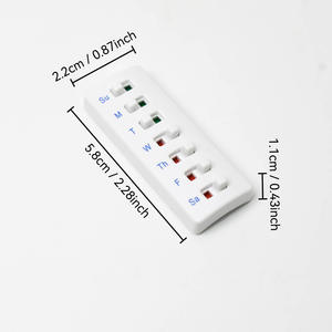 LM LM25514 Organizador de Pastillas Portátil y Reutilizable, Recordatorio Diario de Medicamentos, Estuche de Plástico de Grado Alimenticio, Accesorios de Cuidado Personal - Product Image 6