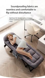 <span class=keywords><strong>Lit</strong></span> de camping pliable robuste avec matelas, capacité réglable, <span class=keywords><strong>lit</strong></span> de couchage portable pour intérieur, extérieur et patio - Product Image 5