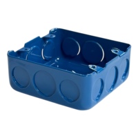 Caja de Conexiones Cuadrada de Acero Galvanizado de 2 Salidas con Características Anticorrosivas y Resistentes al Fuego