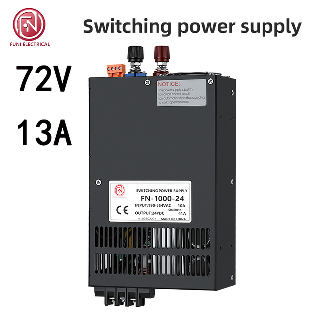 Adjustable 1000W high power switching power supply AC220V to DC72V 13A constant voltage and constant current