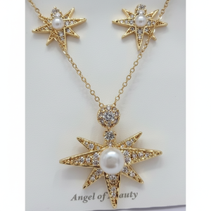 Orecchini a Clip placcati oro alla moda eleganti perle e diamanti con rame e ottone per feste e matrimoni - Product Image 1