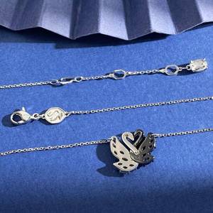 <span class=keywords><strong>Collana</strong></span> con Ciondolo a Forma di Cigno in Lega Placcata Argento con Zirconia Cubica Zhixuan, Miglior Regalo di Compleanno <span class=keywords><strong>per</strong></span> Ragazze, Gioielli Delicati <span class=keywords><strong>per</strong></span> Donne - Product Image 4