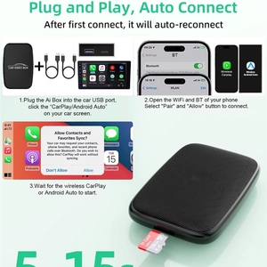 กล่องวิดีโอ AI สำหรับรถยนต์ Android Netflix รองรับ Carplay สีดำ <span class=keywords><strong>ราคา</strong></span>สุดคุ้ม ขายดี - Product Image 4