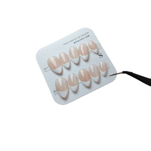 Precio al por mayor Prensa artificial hecha a mano en las <span class=keywords><strong>uñas</strong></span> Etiqueta privada Diseño de <span class=keywords><strong>uñas</strong></span> postizas francesas <span class=keywords><strong>blancas</strong></span> <span class=keywords><strong>Uñas</strong></span> <span class=keywords><strong>acrílicas</strong></span> para personas - Product Image 2