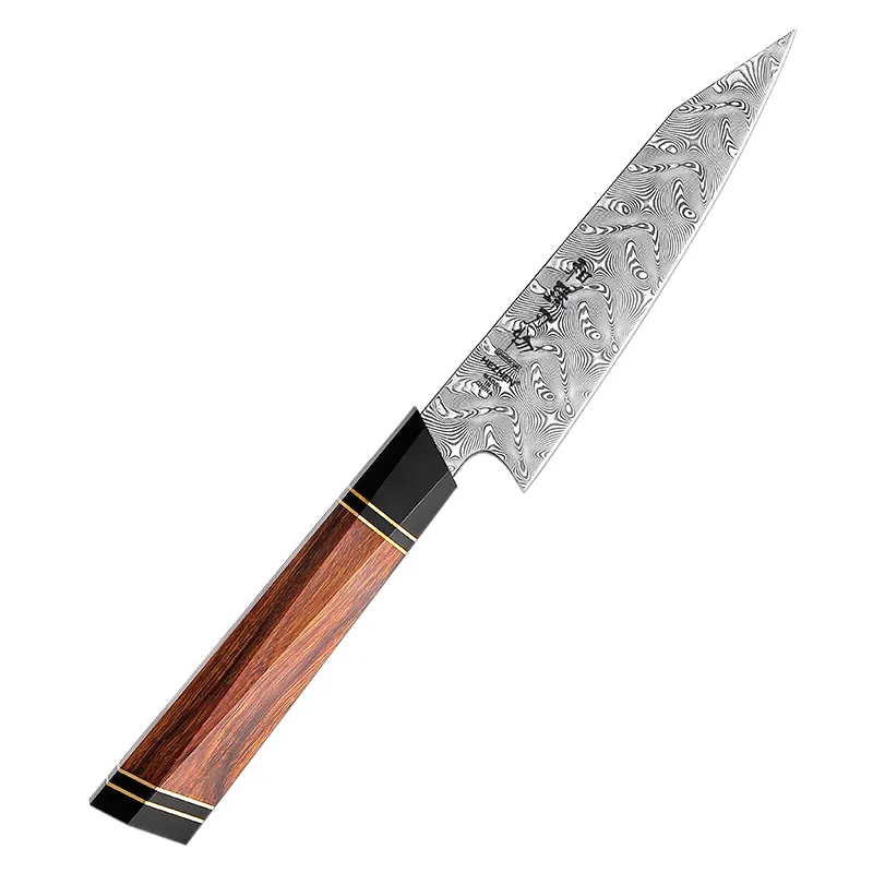 Mais nítida Japonês 110 camadas Custom Full Damascus Aço Chef Utility Knife Facas de Cozinha High end com Caixa De Presente De Madeira