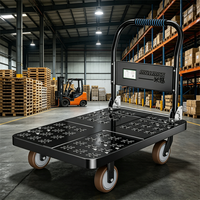 Chariot à plateforme en acier robuste et polyvalent, plusieurs tailles et poignées