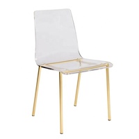 Chaise de salle à manger blanche, chaise en plastique acrylique transparente, de restaurant à vente, de haute qualité