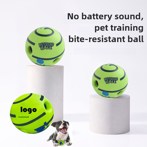 Köpekler ve evcil hayvanlar için interaktif çevre dostu Giggle topu büyük/orta/küçük eğlenceli PVC IQ eğitim oyuncak haddelenmiş sarsılmış sesler ile - Product Image 4