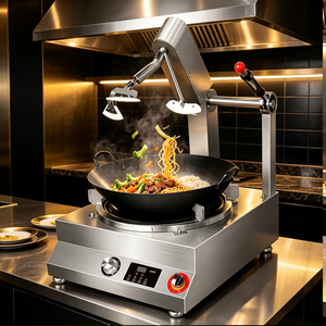 Robot de cuisine intelligent Semikron en acier inoxydable 304 de luxe, pour cuisson automatique de woks électriques et à gaz, friture, riz, nouilles et pâtes - Product Image 1