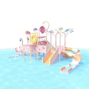 Parco Acquatico in Acciaio Inossidabile con Scivolo in Vetroresina per Piscina - Product Image 3