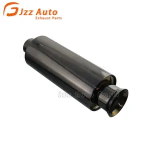 JZZ black exhaust pipe tail muffler for racing car universal muffler pipe