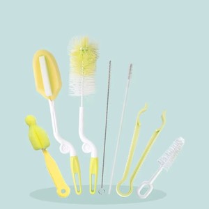 Wholesale <strong>Bottle</strong> <strong>Brush</strong> 7pcs/set Sponge Plastic Glass Milk Water Cup Cleaning Feeding <strong>Bottle</strong> Nipple Pacifier <strong>Brushes</strong> - Product Image 6