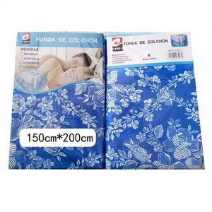 Drap plat en coton imprimé 150x200 cm, toutes saisons, lavable, pour une nuit de sommeil confortable - Product Image 1