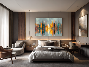 Trang trí nội thất áp phích cảnh quan vải sơn hồ rừng núi phong cảnh bức tranh tường nghệ thuật in ấn kỹ thuật số hiện đại - Product Image 3