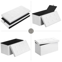 Banc de rangement en cuir durable, moderne, pour salon, chambre à coucher, tabouret pliable, décoration, couleur personnalisée, BSCI