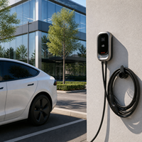 Estación de Carga Inteligente para Vehículos Eléctricos para Hoteles, Wallbox Tipo 2 Tipo 1 con WiFi, App, RFID, Pantalla LCD, OCPP 1.6J, IP55