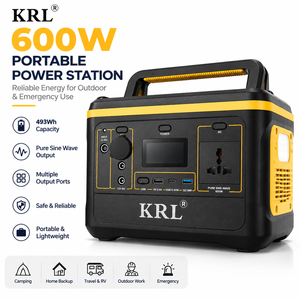 Station d'alimentation portable 600W 493Wh Batterie LiFePO4 Générateur solaire extérieur à onde sinusoïdale pure 1000W pour le voyage et le camping - Product Image 4
