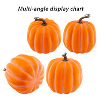 Ornement de citrouille rayé orange chaud de luxe en gros pour Halloween, décoration rustique et effrayante sur le thème de la récolte pour le Thanksgiving