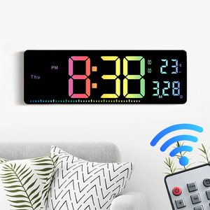 Horloge numérique intelligente à affichage LED RVB avec grand chiffres, affichage de la température, de l'heure, alarme, changement de couleur, minuteur domestique pour bureau - Product Image 6